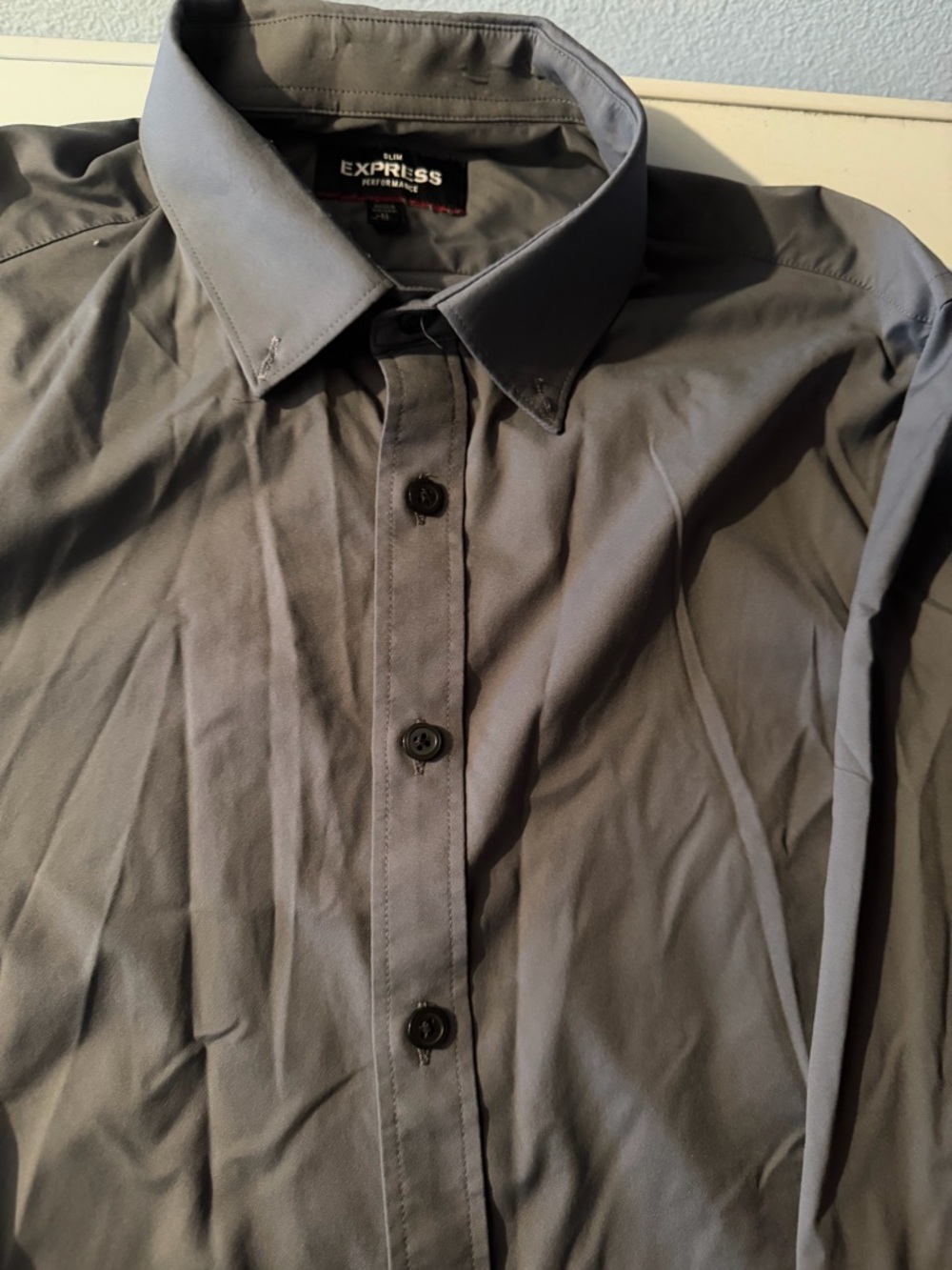 Express Men’s Dress Shirt in Charcoal Gray